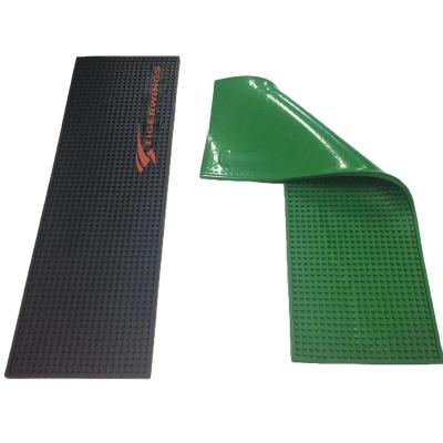 China Viable Christmas Super Perfect Lighted Custom Logo Anti-Slip Bar Eco-Friendly Custom Rubber Mat for sale