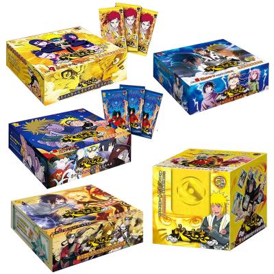 China Reusable materials High Quality Narutoes Collection Game Cards Packs Uchiha Sasuke Haruno Hero SSP Flash Cards Booster Box for Kid Gifts for sale