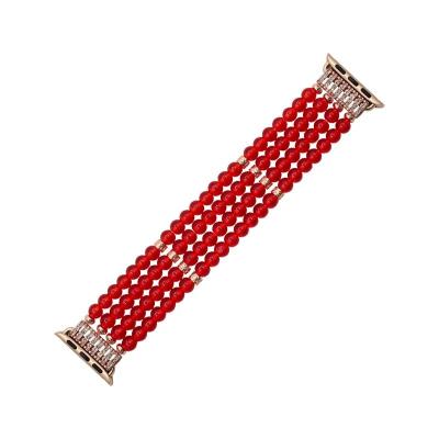 China Luxury For Apple Watch 8765421/SE Jewelry Watch For iwatch Pearl Agate Bracelet Watchband Watch Strap for sale