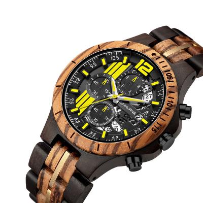 China Kunhuang unisex wood watch for man fashion multi-function steel wood watch set men's fashion retro watch sports quartz wristwatch for sale