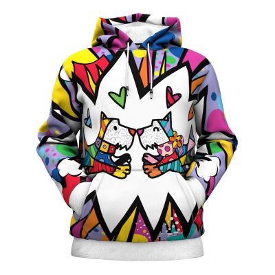 China Custom Men's Painted Anti-wrinkle Autumn Winter Hoodie With Pockets for sale