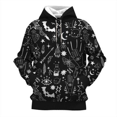 China 2022 New Anti-wrinkle Men's Casual Sky Print Pocket Starry Hoodie for sale