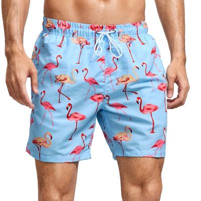 China Viable men's beach pants flower and bird plant 3d illustration printing fashion lovers sports street casual men's clothing for sale