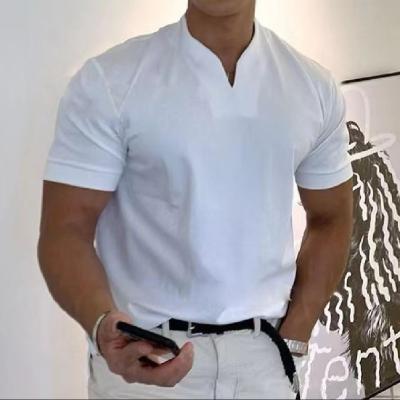 China 2022 Anti-wrinkle men's casual T-shirts fashion 3D printing V-neck short sleeve tops summer trend T-shirts factory outlet for sale