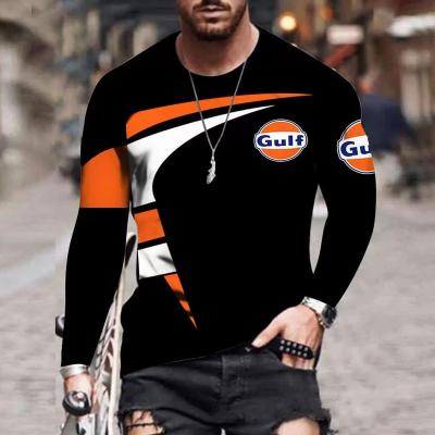 China European and American anti-wrinkle plus size men's work casual T-shirt long sleeve top for sale