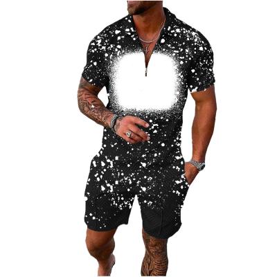 China High Quality QUICK DRY 3D Printed 100% Polyester Custom Plus Size Mens Blank Sublimation Bleaches Men's T-Shirt Set for sale