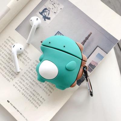 China Retro Airpods Cases Soft Silicone Wireless Earphone Cover Device For Apple Airpods 1/2 Cute Cartoon Dinosaur Anti-drop Custom Box for sale