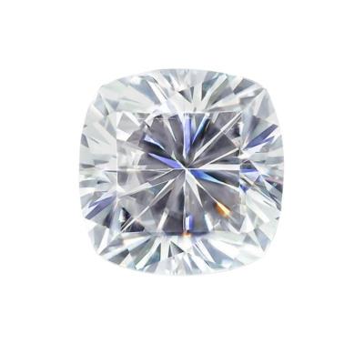 China Color Play or Fire D GH IJ VVS Cushion Hot Selling Handmade High Quality White Color E-F Shape Faceted Loose Gemstone Moissanite Diamond for sale