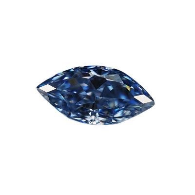 China Wholesale Price Color Play or Fire Blue Colored 2ct Clarity Vvs Champagne Marquise Cut Moissanite Diamond for sale