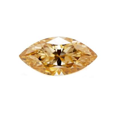 China Game Or Fire AuGain Gem Wholesale Factory Price Gra Color Certificated Marquise Cut Champagne Jewelry Making Cheap Moissanite For for sale