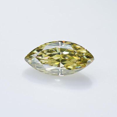 China Handmade Marquise Cut Moissanite Diamond Fancy Color or Yellow Color Set from AuGain Gem Factory Wholesale Fire Price for sale