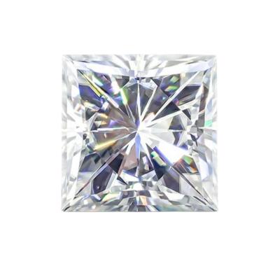 China Factory Direct Wholesale High Quality Handmade Super White E-F Color Set or Fire Square Princess Cut Diamond Moissanite E-F Gemstone D GH IJ VVS1 for sale