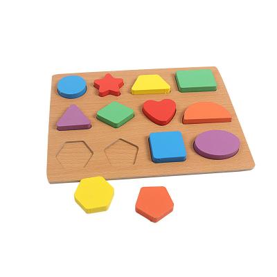 China Cartoon Toy Building Blocks Toys Wooden Board Montessori Cognitive Ability Learning Toys Puzzles Game Children Gifts for sale