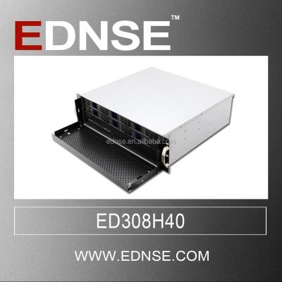 China With Fan ED308H40-D Short Depth 400mm Hot Swap 8 Bay ETAX 3U Rackmount Chassis for sale