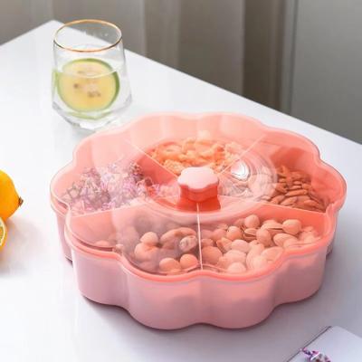 China Freshness Preservation Customized Colorful Flower Shape New Product Plastic Dry Fruit Tray Candy Box for sale