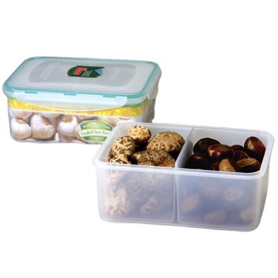 China Freshness Preservation 2 Compartment PP Plastic Airtight Food Container With Lid for sale