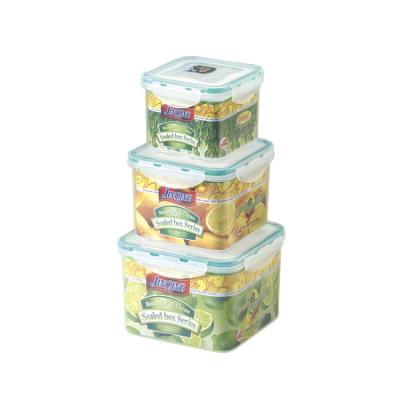 China Freshness Preservation Vacuum Stackable Container Plastic Food Storage Container Airtight Set for sale