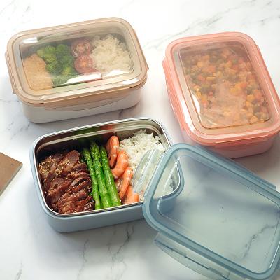 China Freshness Preservation 550ml Stainless Steel Lunch Box Food Storage Container Bento Box With Airtight Lids for sale