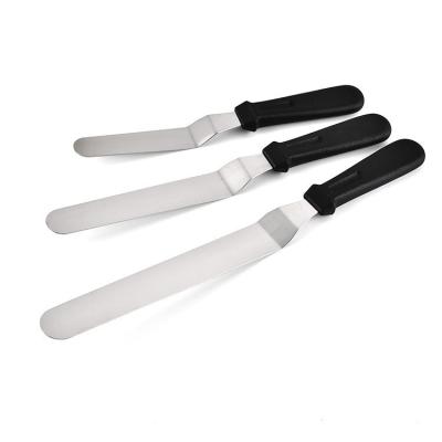 China 2021Hot Sale Stainless Steel Plastic Disposable Straight Cream Spatula Cake Spatula Straight Cream Spatula Angle Muzzle Folding Spatula Handle Baking Tool for sale