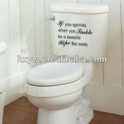 China Decorative Sticker Customized Words Toilet Sticker for sale