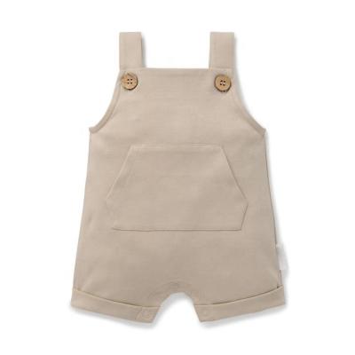 China Breathable Wholesale Organic Cotton Small Pocket Overall Suitable Four Seasons , Baby Overall Pants for sale