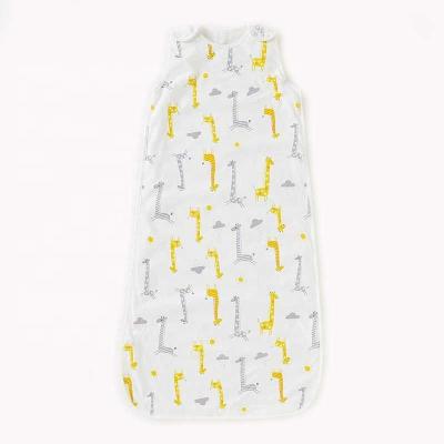 China Breathable 1.5tog Double Way Zipper Organic Cotton Print Sleeping Bag Baby , Baby Sleeping Bag for sale