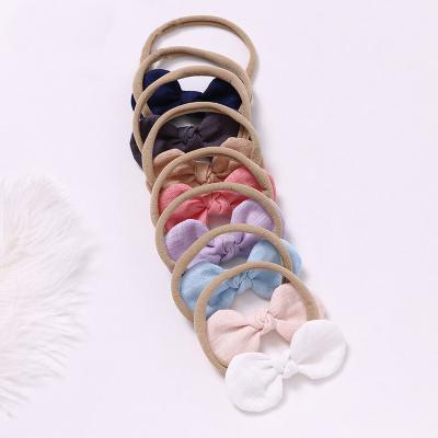 China European and American Style Summer Cotton Bows Headband Tied Simple Woven Headband Baby for sale