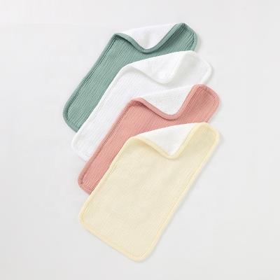 China Washable Organic Muslin And Cotton Toweling Combined Waterproof Baby Burp Cloth for sale