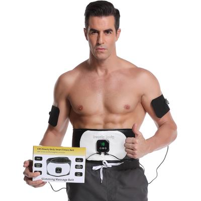 China Body ABS EMS Muscle Toner Electric Stimulator Relaxer Slimming Ab Belt Machine Training Massager Vibro Shape Vibrator Belt for sale