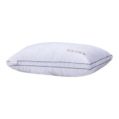 China PORTABLE Lumbar Support Pillow Luxury 100% Cotton Satin Feather Silk Like Pillow With Black Border for sale