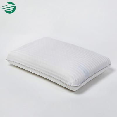 China Antistatic 100% Cotton Zipper Casing Medium Firm Natural Latex Pillow For Sleep for sale