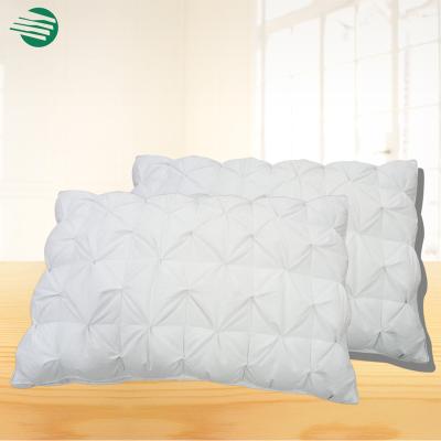 China Hotel Deco Anti-Static Luxury Patchwork Box Custom Goose Down And Feather Pillow for sale