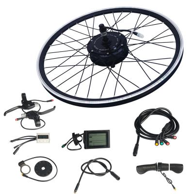 China 105C 36V 48V 350W 500w Geared Motor 700C 28 Inch Electric Bike Conversion Kit With Waterproof Cables 16