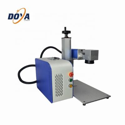 China Laser Engraving 20w 30w Smart Portable Small Fiber Laser Marking Machine For Mobile Phone Case Cover Tire Wires for sale