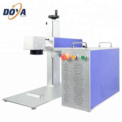 China Mini Portable 10w 20w 30w 50w 100w Raycus Laser Engraving Marking Air Cooled Fiber Optic Machine For Metal Plastic With Low Price CE for sale