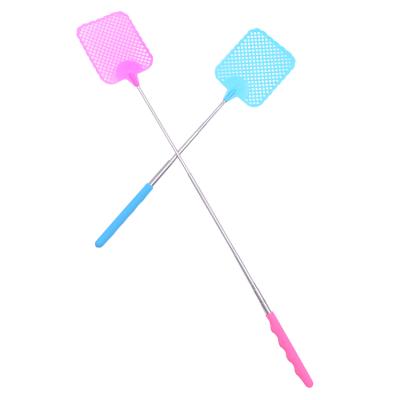 China Viable Wholesale Mosquito Telescoping Long Handle Expandable Plastic Fly Swatter for sale