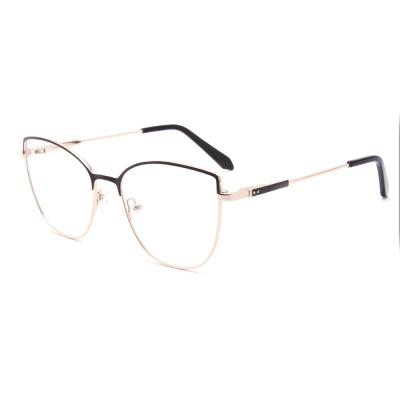 China Vintage Fashionable Design Dual Color Optical Frame Eyewear Lady Metal Butterfly Glasses Ready To Board Women Optical Frame for sale