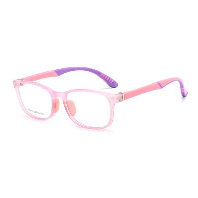 China Anti-blue Light Silicone TR90 Two Color Fashionable Light Children Optical Sight Glasses for sale