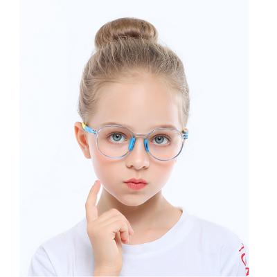 China Fashionable Optical Sight Children Shape Oval Frame Kids Protect Eyes Anti Blue Light Glasses for sale