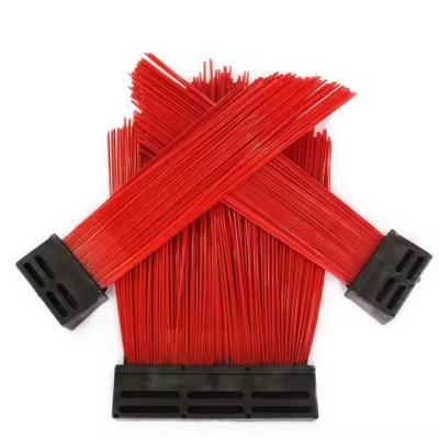 Cina Spazzola per pulizia stradale quadrata sostitutiva Sanità stradale spazzolino di sicurezza di nylon rosso in vendita