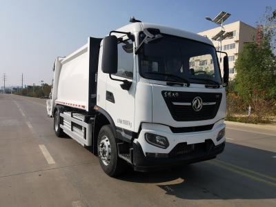 China Dongfeng Electric Waste Collection 10T Rear Loader Compact Garbage Truck for sale