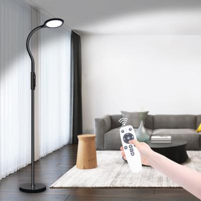 China Flexible Silicone Gooseneck 10 Levels Color Changing Tall Arched Bedside Desk Light LED Floor Lamp For Reading for sale