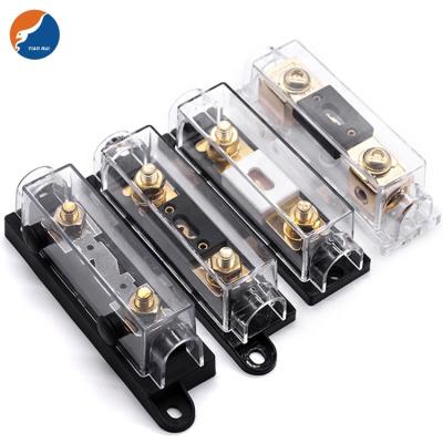 China 1 2 6 Way Gold Nickel Plated Car Plastic Waterproof Auto ANL Automotive Fuse Box Holder for sale