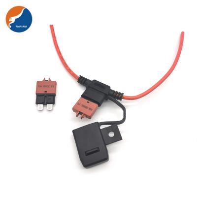 China ATO 5A 10A 15A 20A 30 40A 50A Automotive Circuit Breaker Overload Protector Standard Adjustable ATC Blade Fuse Box Holder for sale