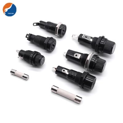 China Glass Cap 250VAC 6.3A 10A 15A 20A Automotive Screw Top Ceramic Waterproof Panel Mounted Fuse Holder for sale