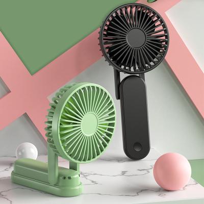 China Rechargeable/Portable/USB/Hand 2020 Shenzhen Handheld Portable Rechargeable Plastic Folding Mini Electric Power Bank Fan for sale