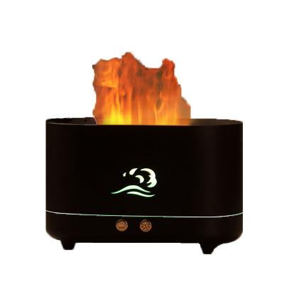 China Household Flame Diffuser Humidifier Flame Aroma Diffusers Scent Mini Difusor De Aromas Fire Ultrasonic Essential Oil Defuser Led Diffuser for sale