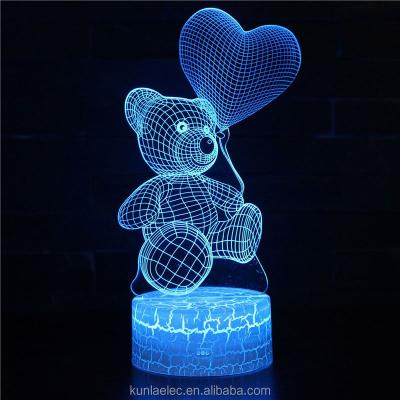 China 3D Acrylic Night Light 3D Lamp Lights Children's Night Light Visual Led Night Lights Illusion Mood Lamp for sale