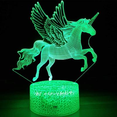 China Modern Hot Sale Kids Night Light Baby Mini Lamp Unicorn Cartoon Night Light For Gifts for sale