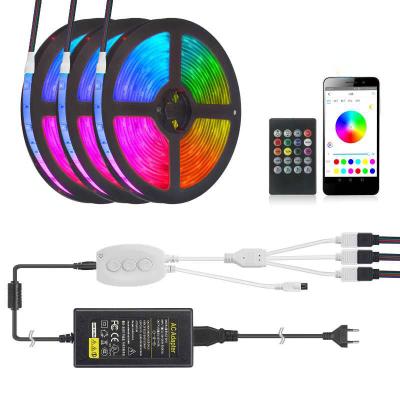 China LANDSCAPE 12V Waterproof 24V 5050 RGB Rgbw 24 44 Keys Remote Control Flexible Led Strip Lights 5M 10m for sale